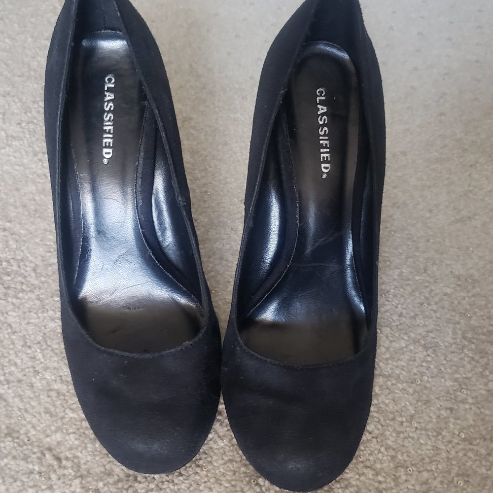 Classified Black Wedge Sandal